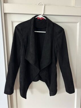 Said Fifth Avenue Black Open-Front Draped Blazer